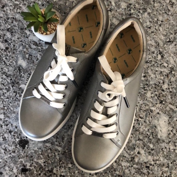 NewREVERE Limoges LEATHER LACE-UP Shoes Slate Peacock NWOB - Picture 3 of 10